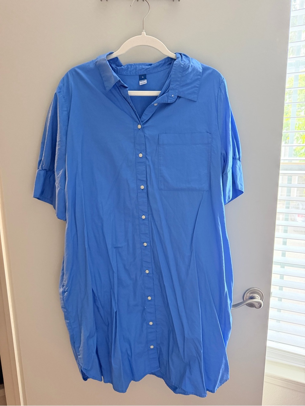 Old Navy Blue Women's Mini Shirt Dress